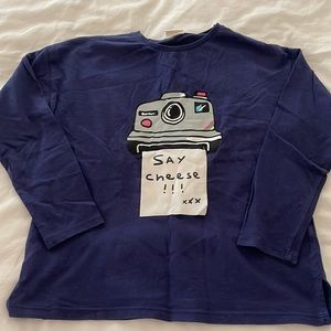 super cute girls long sleeve t-shirt with graphic image on the front.